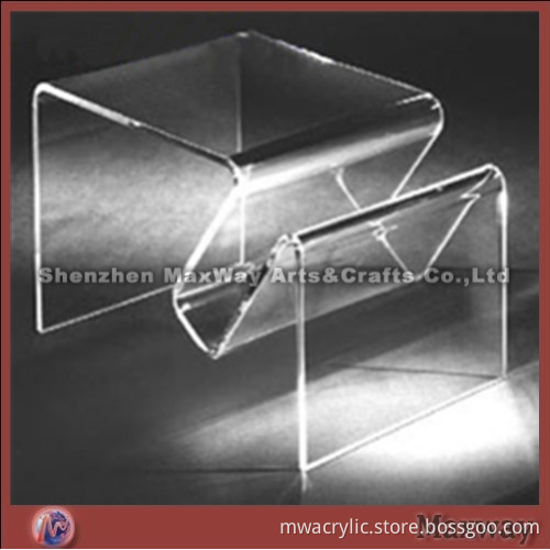 Durable heat bending crystal PMMA tea table
